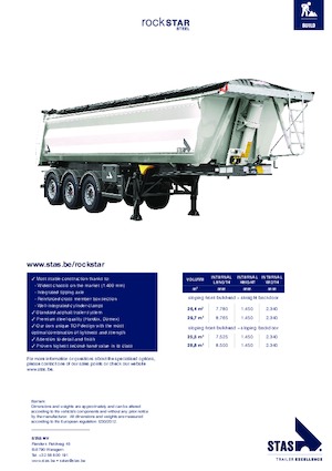 Напівпричепи для самоскидів Stas Rockstar