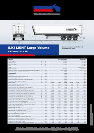 Напівпричепи для самоскидів Schmitz Cargobull S.KI LIGHT 24 10.5 SL AK