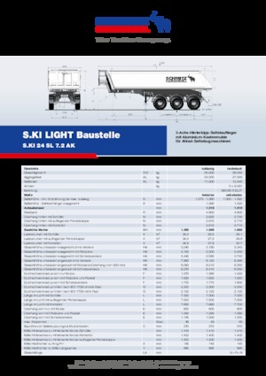 Напівпричепи для самоскидів Schmitz Cargobull S.KI LIGHT 24 SL 7.2 AK