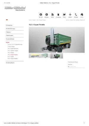 Причепи для самоскидів Müller Mitteltal 24,0 t Kipper/Palette