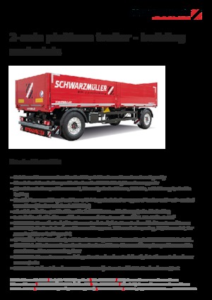 Причепи для самоскидів Schwarzmüller 2-axle platform trailer - building materials