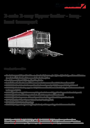 Причепи для самоскидів Schwarzmüller 3-axle 3-way tipper trailer - building site