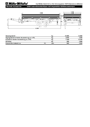Причепи для самоскидів Müller Mitteltal KA-TA-R 10,5