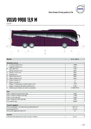 Туристичні автобуси Volvo Buses 9900 13.9