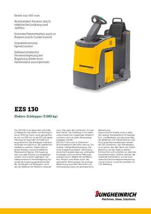 буксирні тягачі Jungheinrich EZS 130