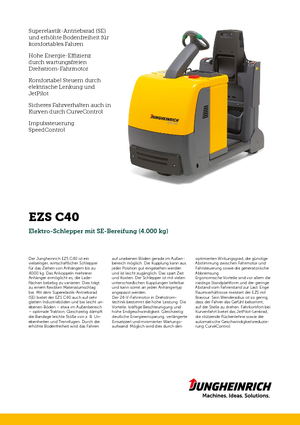буксирні тягачі Jungheinrich EZS C40