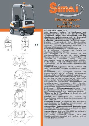 буксирні тягачі Simai TE 70 ac