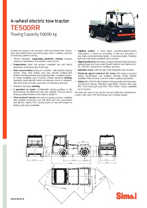 буксирні тягачі Simai TE 500 RR