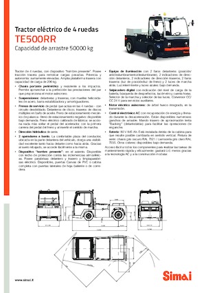 буксирні тягачі Simai TE 500 RR