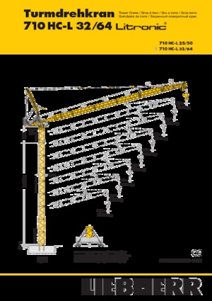 Баштові крани - вантажопідйомна стріла - верхнеповоротні Liebherr 710 HC-L 32/64 Litronic