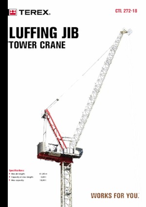 Баштові крани - вантажопідйомна стріла - верхнеповоротні TEREX CRANES CTL 272-18