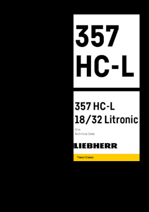 Баштові крани - вантажопідйомна стріла - верхнеповоротні Liebherr 357 HC-L 18/32 Litronic