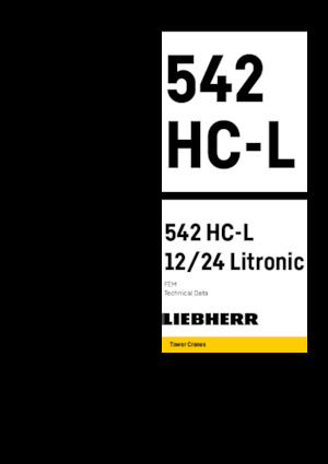 Баштові крани - вантажопідйомна стріла - верхнеповоротні Liebherr 542 HC-L 12/24 Litronic