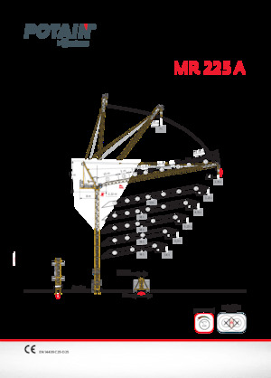 Баштові крани - вантажопідйомна стріла - верхнеповоротні Potain MR 225 A