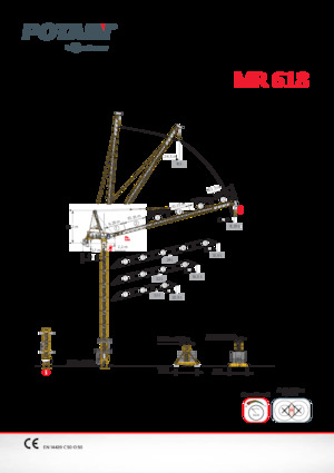 Баштові крани - вантажопідйомна стріла - верхнеповоротні Potain MR 618