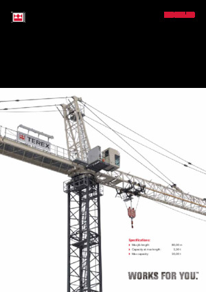 Баштові крани - вантажопідйомна стріла - верхнеповоротні TEREX CRANES SK 415-20