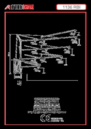 Баштові крани - штанга струмоприймача - нижнеповоротні FM-Gru 1136 RBI