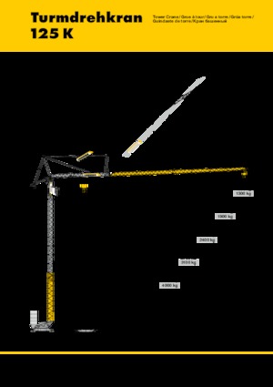 Баштові крани - штанга струмоприймача - нижнеповоротні Liebherr 125 K