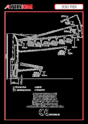 Баштові крани - штанга струмоприймача - нижнеповоротні FM-Gru 930 RBI