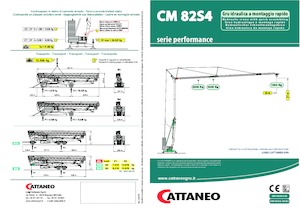 Баштові крани - штанга струмоприймача - нижнеповоротні Cattaneo CM 82S4 