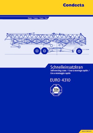 Баштові крани - штанга струмоприймача - нижнеповоротні Condecta E 4310