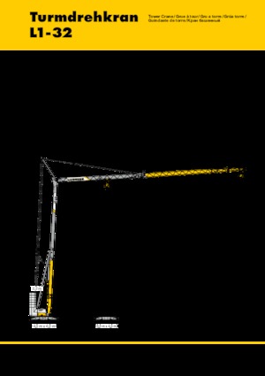 Баштові крани - штанга струмоприймача - нижнеповоротні Liebherr L1-32 