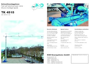 Баштові крани - штанга струмоприймача - нижнеповоротні KSD TK 4515 (2,5m)