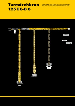 Баштові крани - штанга струмоприймача - верхнеповоротні Liebherr 125 EC-B 6