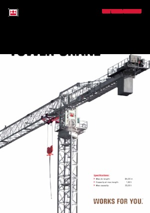 Баштові крани - штанга струмоприймача - верхнеповоротні Terex Comedil (Zeppelin) CTT 561A-32