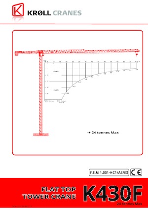 Баштові крани - штанга струмоприймача - верхнеповоротні Kroll K430F