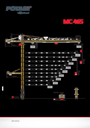 Баштові крани - штанга струмоприймача - верхнеповоротні Potain MC 465
