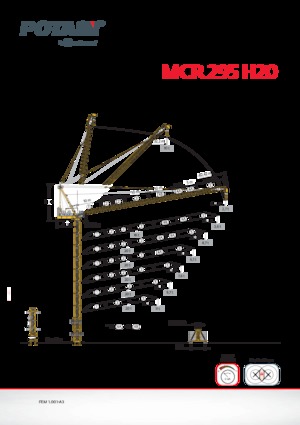 Баштові крани - штанга струмоприймача - верхнеповоротні Potain MCR 295 H20