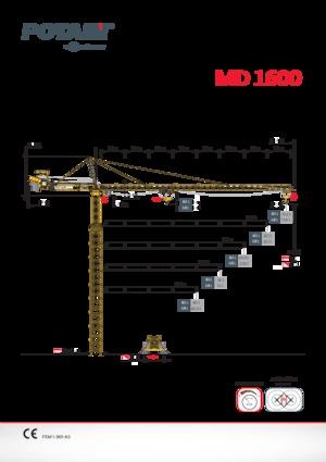 Баштові крани - штанга струмоприймача - верхнеповоротні Potain MD 1600