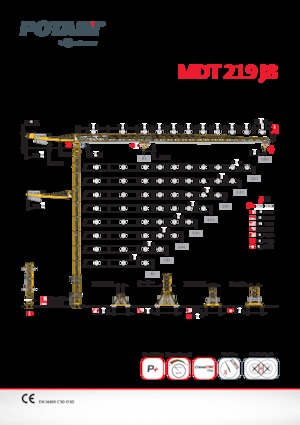 Баштові крани - штанга струмоприймача - верхнеповоротні Potain MDT 219 J8