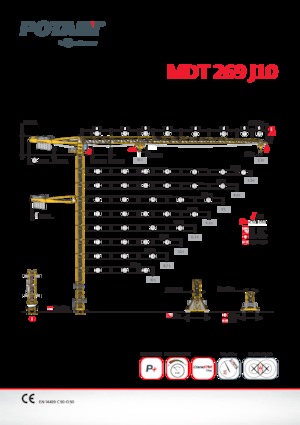 Баштові крани - штанга струмоприймача - верхнеповоротні Potain MDT 269 J10