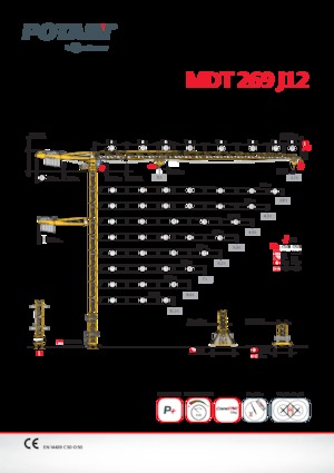 Баштові крани - штанга струмоприймача - верхнеповоротні Potain MDT 269 J12