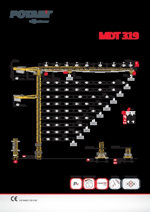 Баштові крани - штанга струмоприймача - верхнеповоротні Potain MDT 319