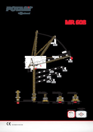Баштові крани - штанга струмоприймача - верхнеповоротні Potain MR 608