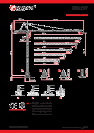 Баштові крани - штанга струмоприймача - верхнеповоротні Raimondi MR177