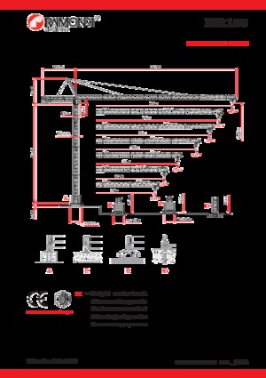 Баштові крани - штанга струмоприймача - верхнеповоротні Raimondi MR183