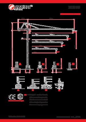 Баштові крани - штанга струмоприймача - верхнеповоротні Raimondi MR75