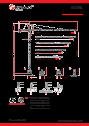 Баштові крани - штанга струмоприймача - верхнеповоротні Raimondi MR81