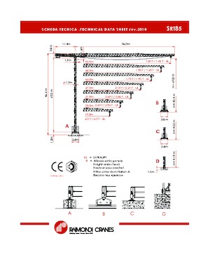 Баштові крани - штанга струмоприймача - верхнеповоротні Raimondi SRT 85