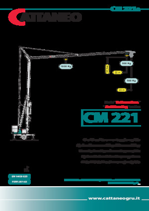 Баштові крани - штанга струмоприймача - нижнеповоротні Cattaneo CM 221A