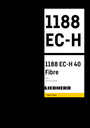 Баштові крани - штанга струмоприймача - верхнеповоротні Liebherr 1188 EC-H 40 Fibre