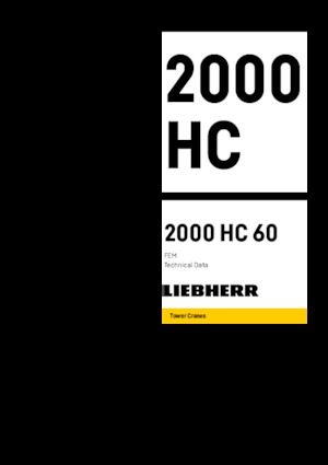 Баштові крани - штанга струмоприймача - верхнеповоротні Liebherr 2000 HC 60 