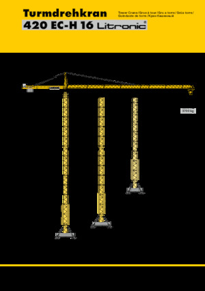 Баштові крани - штанга струмоприймача - верхнеповоротні Liebherr 420 EC-H 16