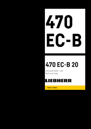 Баштові крани - штанга струмоприймача - верхнеповоротні Liebherr 470 EC-B 20