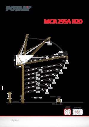 Баштові крани - штанга струмоприймача - верхнеповоротні Potain MCR 295 A H20