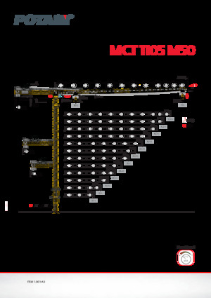 Баштові крани - штанга струмоприймача - верхнеповоротні Potain MCT 1105 M50